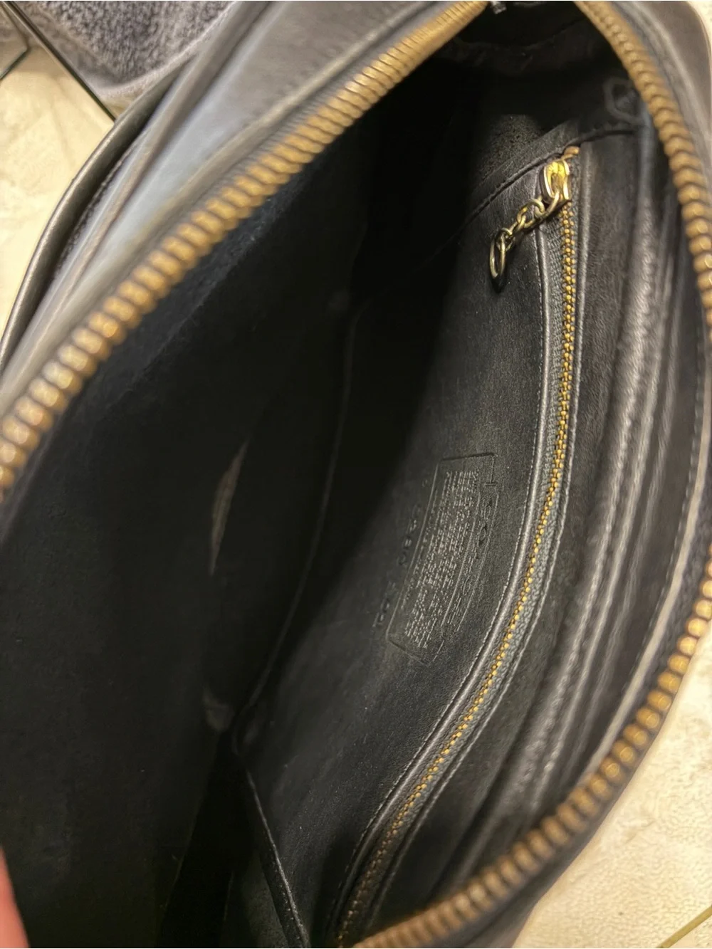 Vintage Coach Crossbody leather bag, made in the USA, authentic glove-tanned